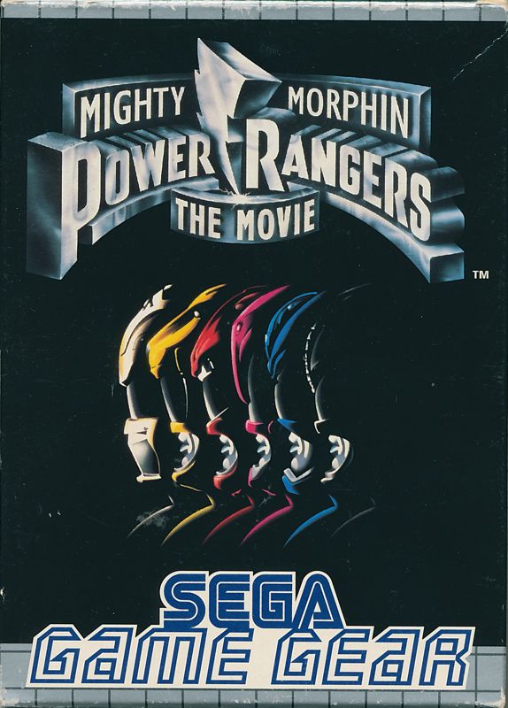 Mighty Morphin Power Rangers box art for Sega Game Gear